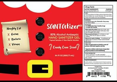 Santatizer Gel (Santa 80 64oz)